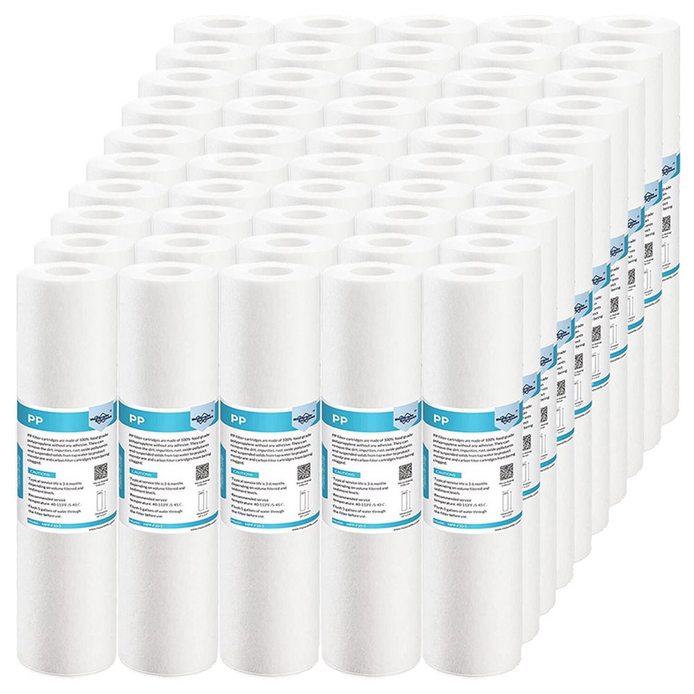 50Pack 1/5/10/20/25/50 Micron 10"x2.5" Sediment Water Filter Whole House Replace