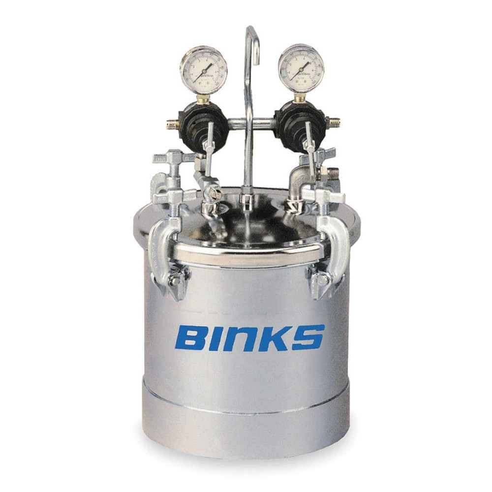 Binks 2.8gal Pressure Tank, Dual Regulators - 83C-220