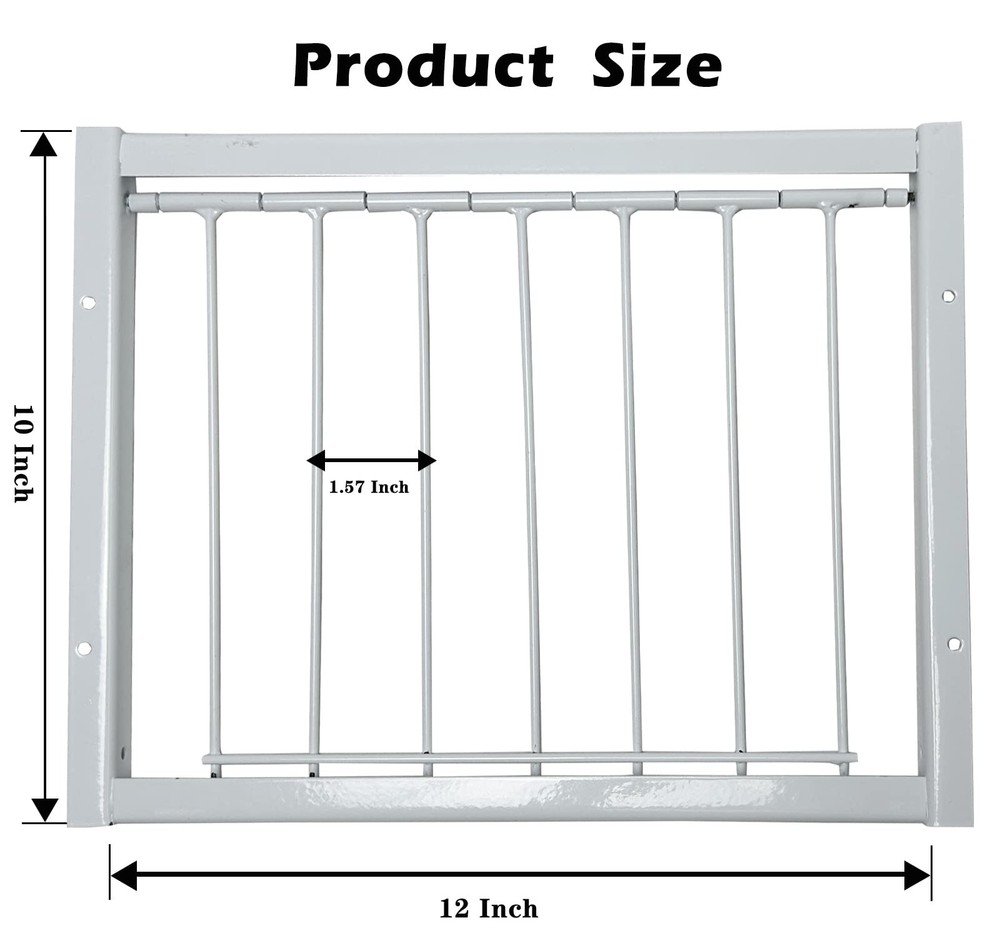 Pigeon Trap Loft Door with Steel Frame, Doors Rust White