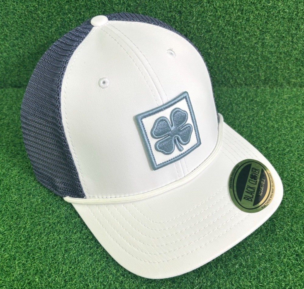 Black Clover Granite 4 Snapback Men's Golf Cap Hat NEW White