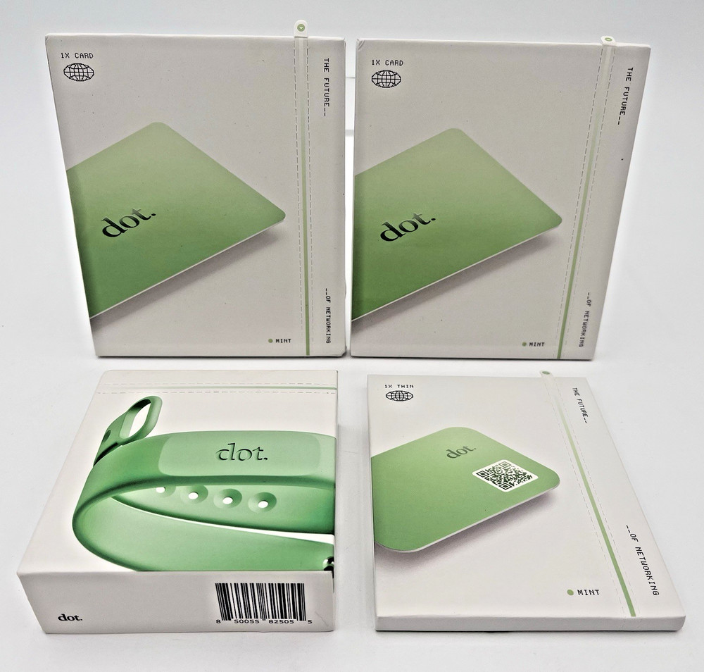 Lot of 4 - 2 dot.cards / 1 dot.card thin / 1 dot.band Networking tools - MINT