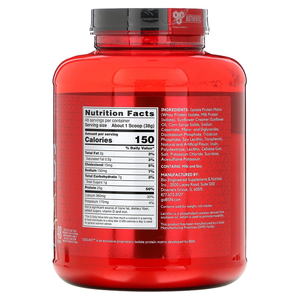 BSN, Syntha-6 Isolate, Vanilla Ice Cream, 4.01 lbs, Whey & Casein Matrix Protein