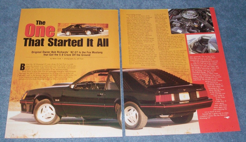 1982 Ford Mustang 5.0 GT Article "The One That Started It All"