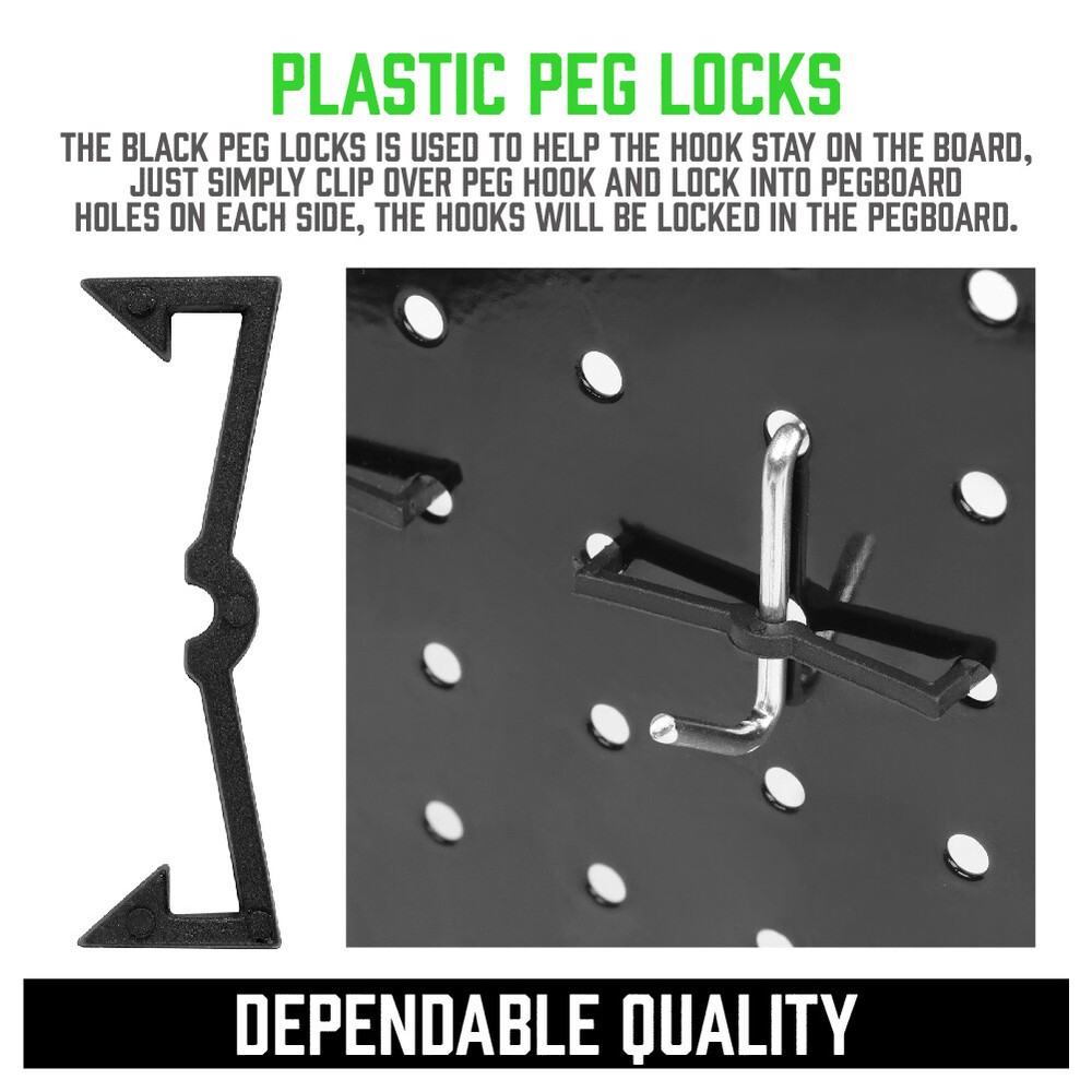 Pegboard Hooks Assortment Basket Pegboard Pack Pinboard Rack Organizing Tool 127