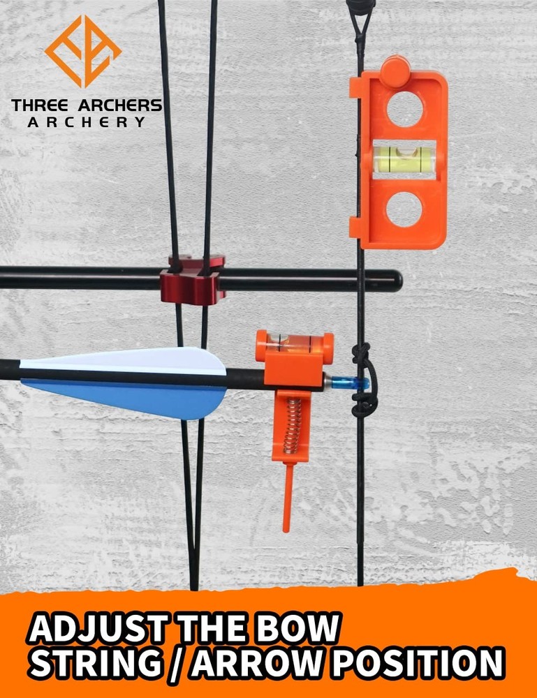 THREE ARCHERS Archery Bow Tuning and Mounting String Level Combo Kit Orange