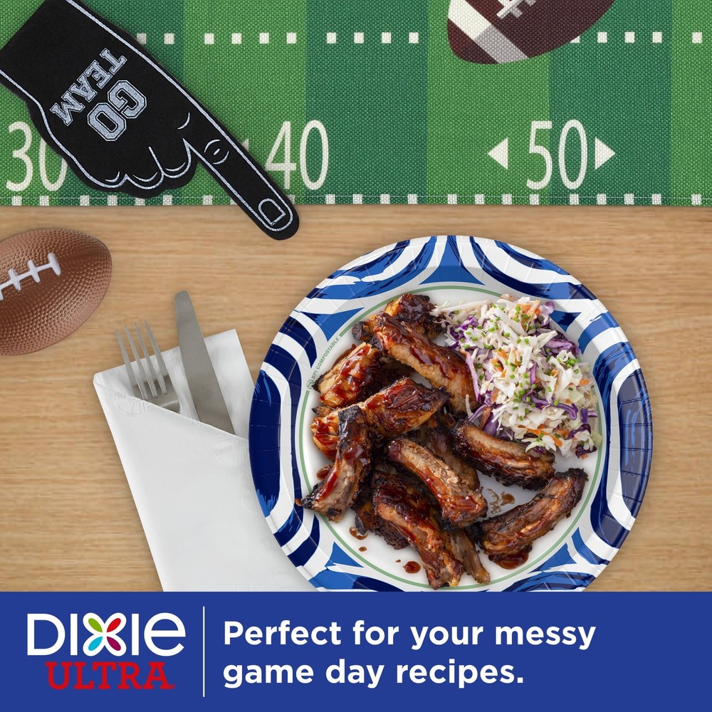 Dixie Ultra Disposable Paper Plates, 10", Multi-Color, 100 Count