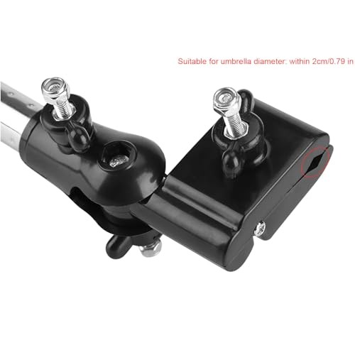 Umbrella Mount for Stroller, Adjustable Angle Golf Push Cart Umbrella Holder,