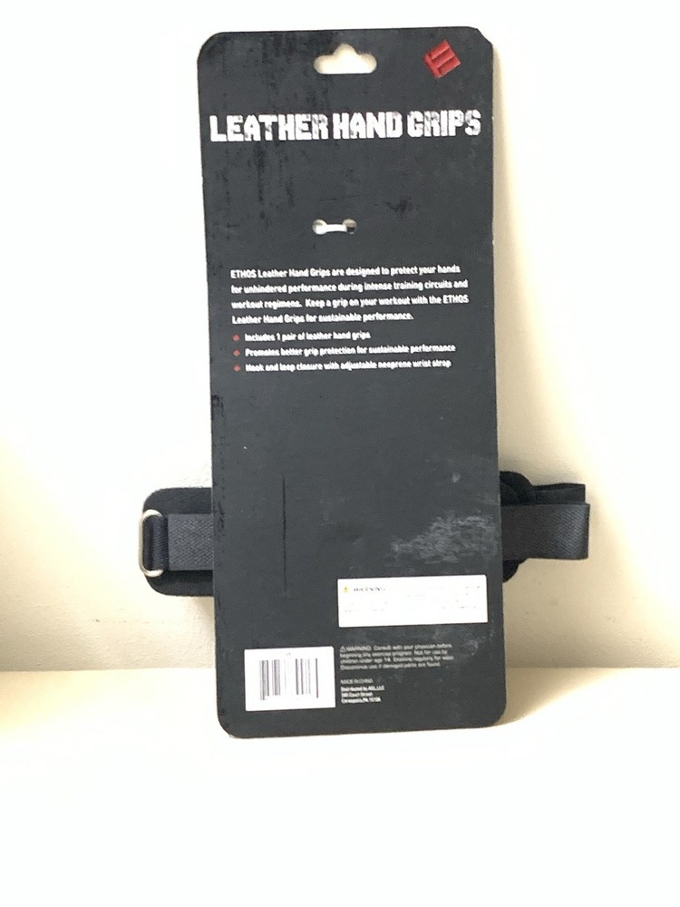 ETHOS ETHA516 Leather Hand Grips Gymnastics Weightlifting Training Size Medium