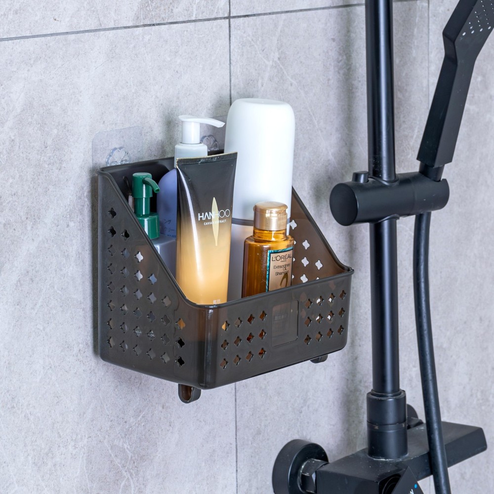 Plastic Hanging Baskets with Hole, Wall Mounted Storgae Boxes, Hangable Shelf...