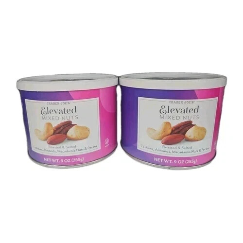 2x Trader Joes Elevated Mix Nuts - Roasted Cashews Almonds Macadamia & Pecans