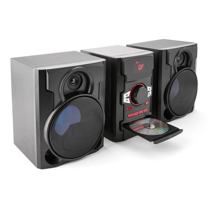 100W CD Stereo System Bluetooth USB Charging LED Light Effects Speakers