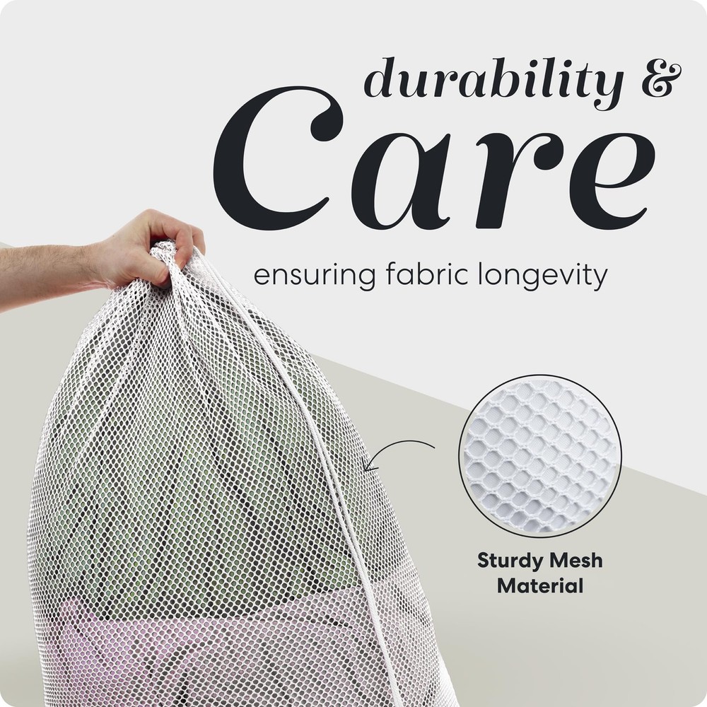 Handy Laundry Mesh Bag, Extra Large 24" x 36" – x 36", White