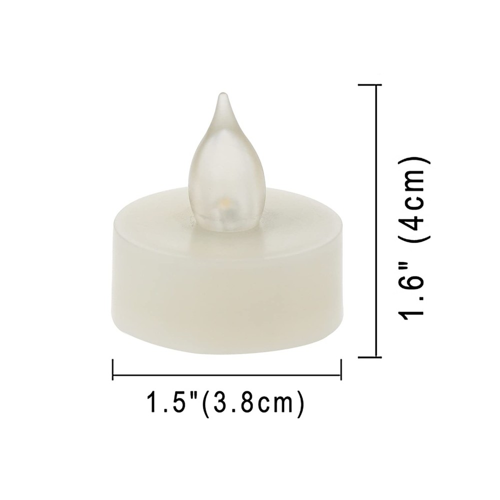 6 Pack Flickering Battery Operated Tea Light with Remote Small, Warm White