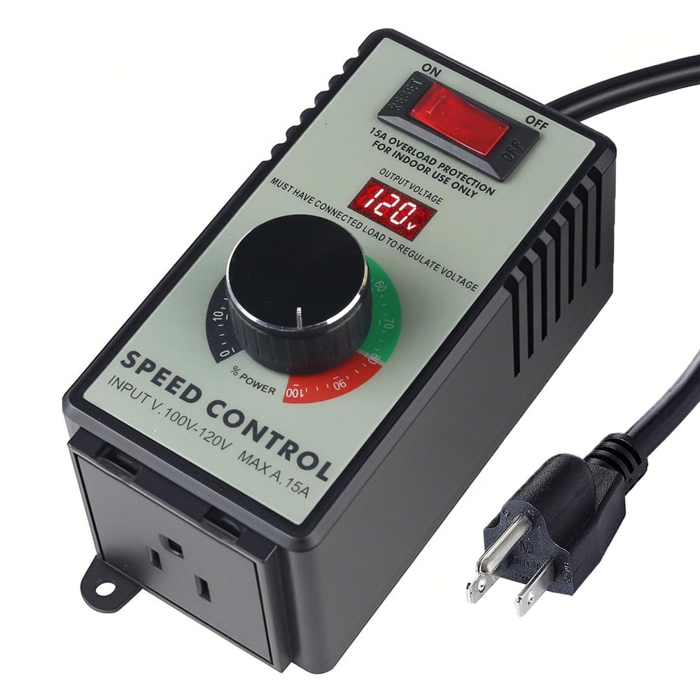 AC Motor Speed Controller 120V with Overload Protection for Electric Heaters