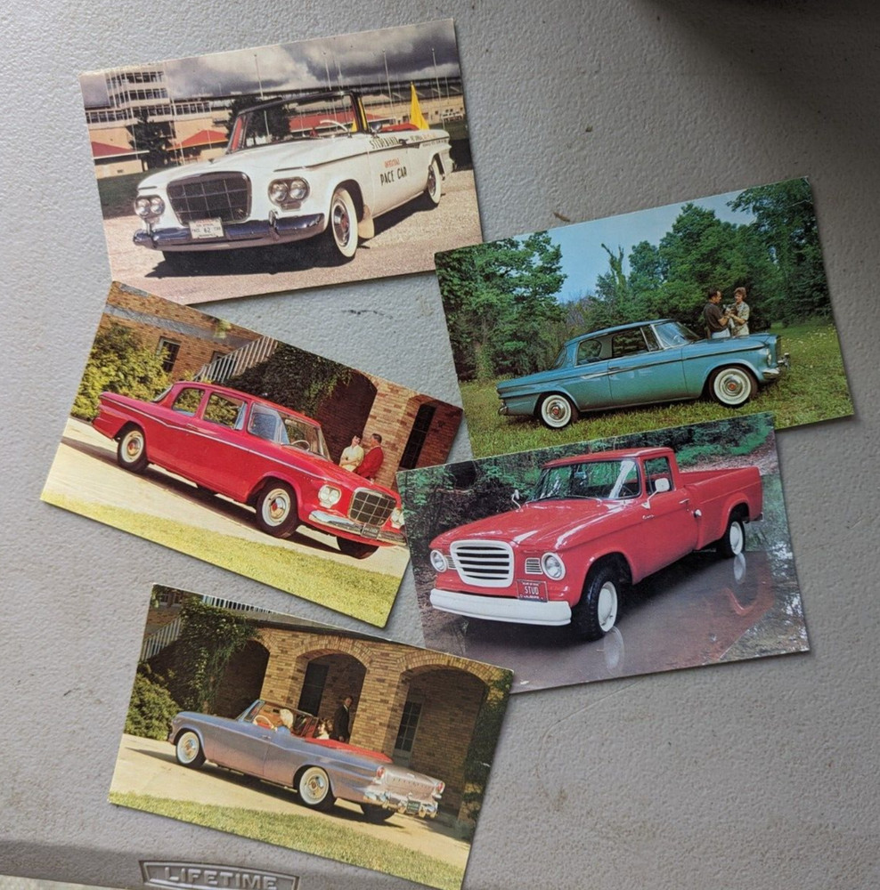 1962 Studebaker Post Cards 5 Models