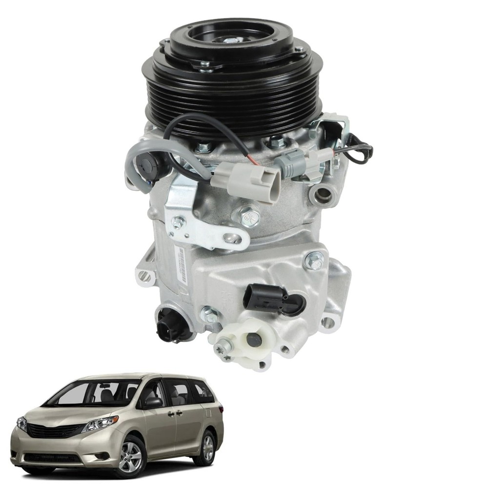 AC Compressor Replacement for Sienna 2011 2012 2013 2014 2015 2016 3.5L 14089...