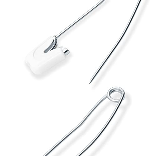 , 6 Count Baby-Safe Diaper Pins, White