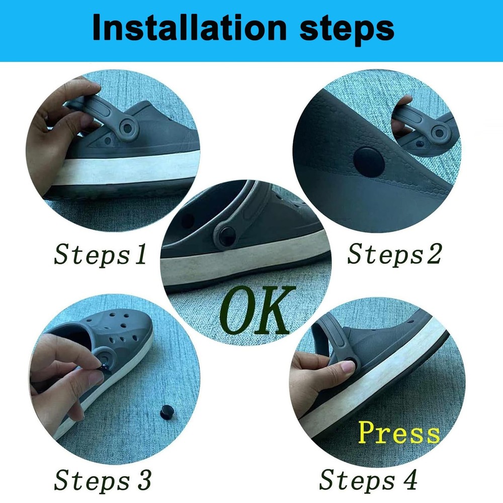 8 Sets Replacement Rivets for Beach Shoe Replacement Button Replacement Parts