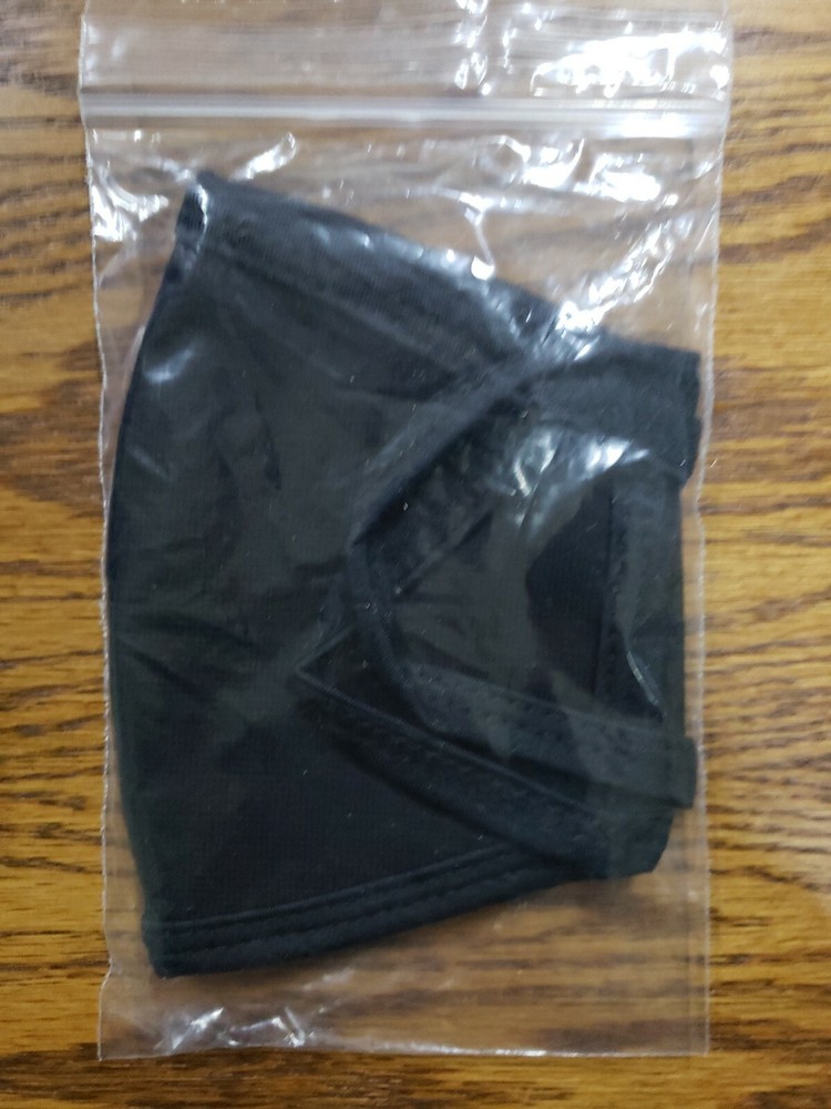 Single Black Fabric Mask reusable washable