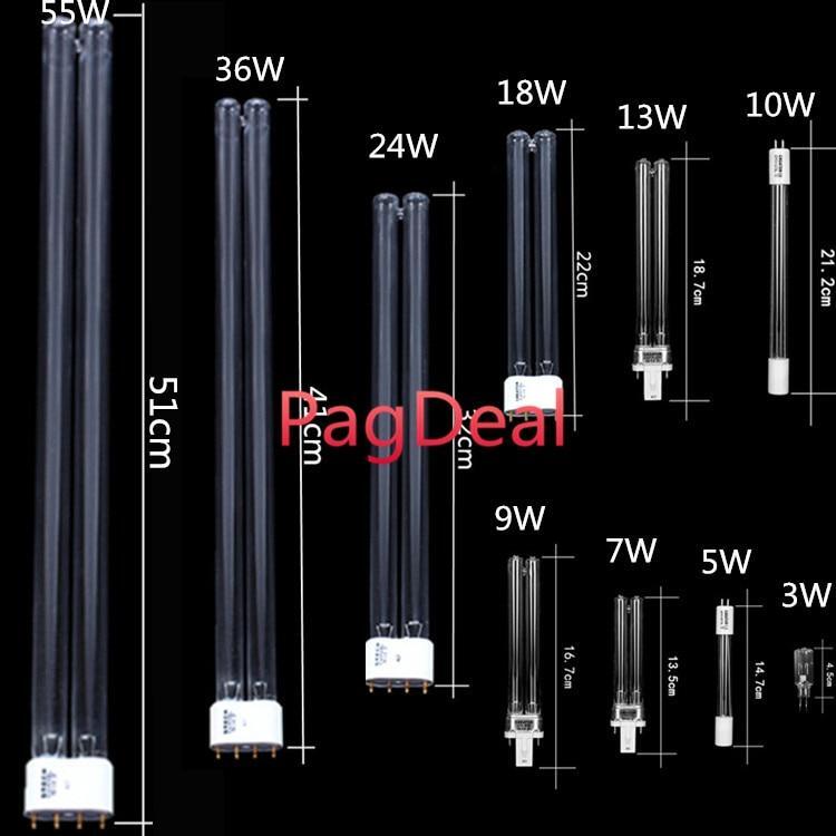 2 pin G23 socket 5w 9w 11w 18w 36w UV lighting spare bulb light lighting filter