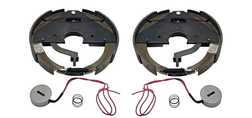 Pair Mobile Home WELD ON 12x2 Electric Backing Plate Brake Axle 2.6"Center Hole