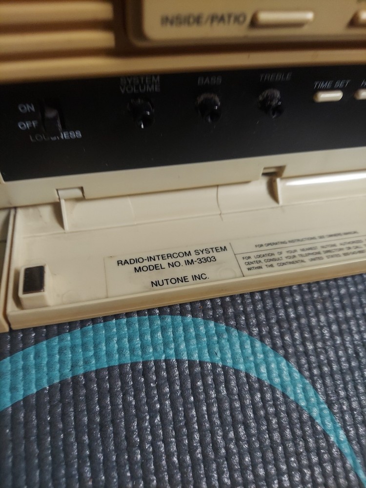 NuTone IM-3303 intercom system with radio and speakers, untested.