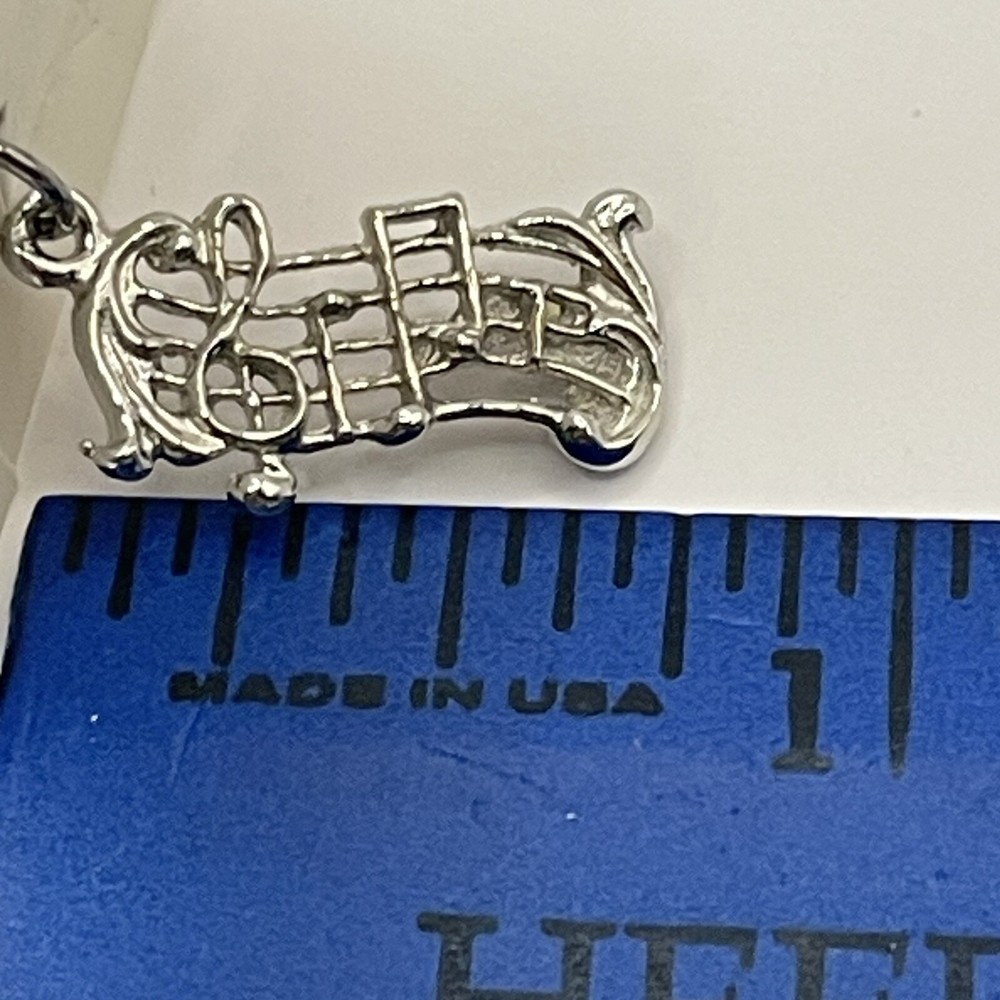Sterling Music Bar Musical Notes Charm