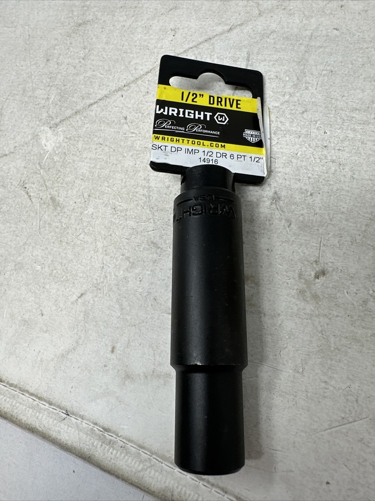 Wright Tool 1/2" 1/2" Dr 6Pt Deep Impact Socket, 14916