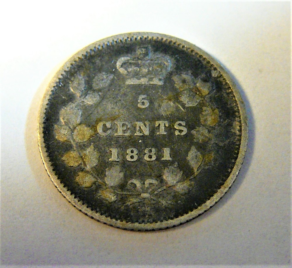 Canada 1881 H Silver 5 cents
