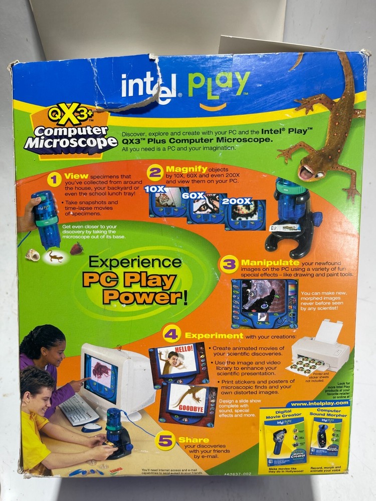 Intel Play QX3+ Computer Microscope Electronics Windows 2000, 98, 98 SE, ME VTG