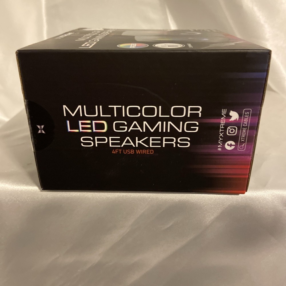 Xtreme Tech. Multicolor LED Gaming Speakers USB Connectivity