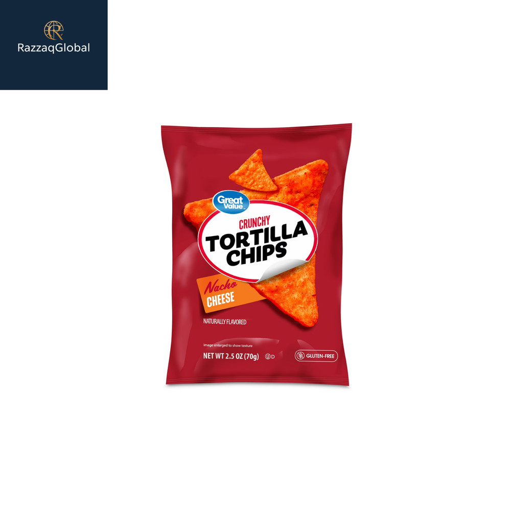 Great Value Nacho Cheese Tortilla Chips, 2.5 oz Bag