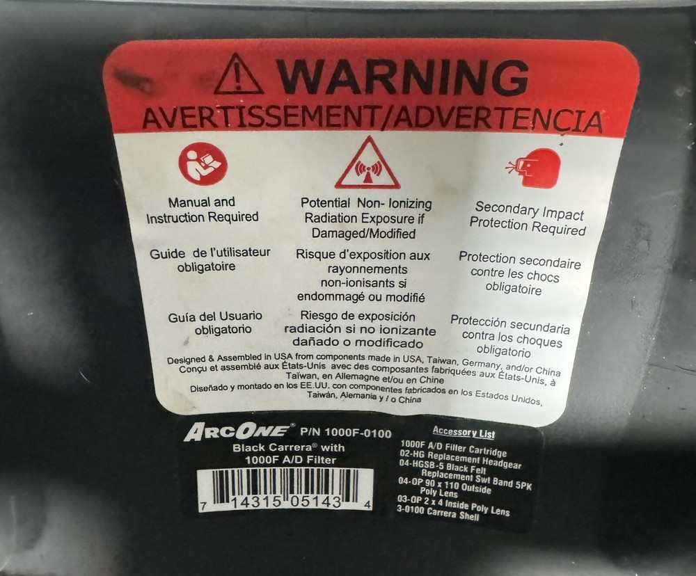 Arc One 1000F-0100 Welding Helmet