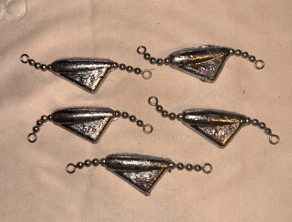 5/8oz TROLLING KEEL SINKERS WEIGHTS 5 Per Pack