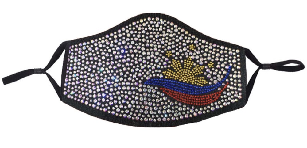 Pinoy Pride Rhinestone Bling Mask