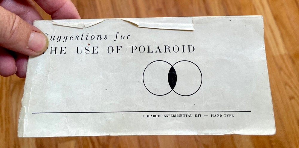 Very Rare 1938 POLAROID Experimental Kit~Hand Type~Instructions / Lenses