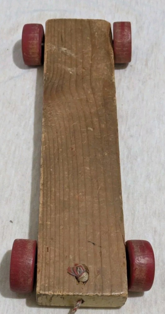 Vintage Jaymar Wooden Ring Toss Pull Toy