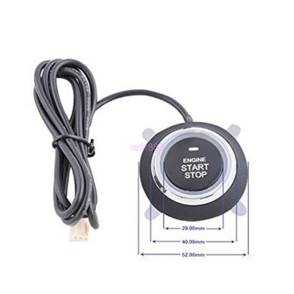 Car Push Start Button RFID Lock Engine Starter Ignition Car Alarm Keyless Entry