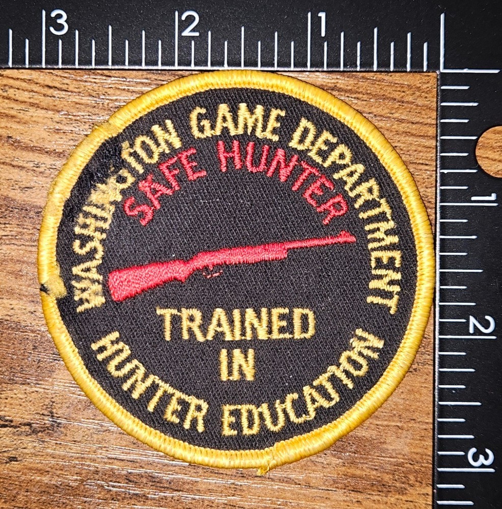 Washington State Game Department Safe Hunter Trained Hunter Education Patch