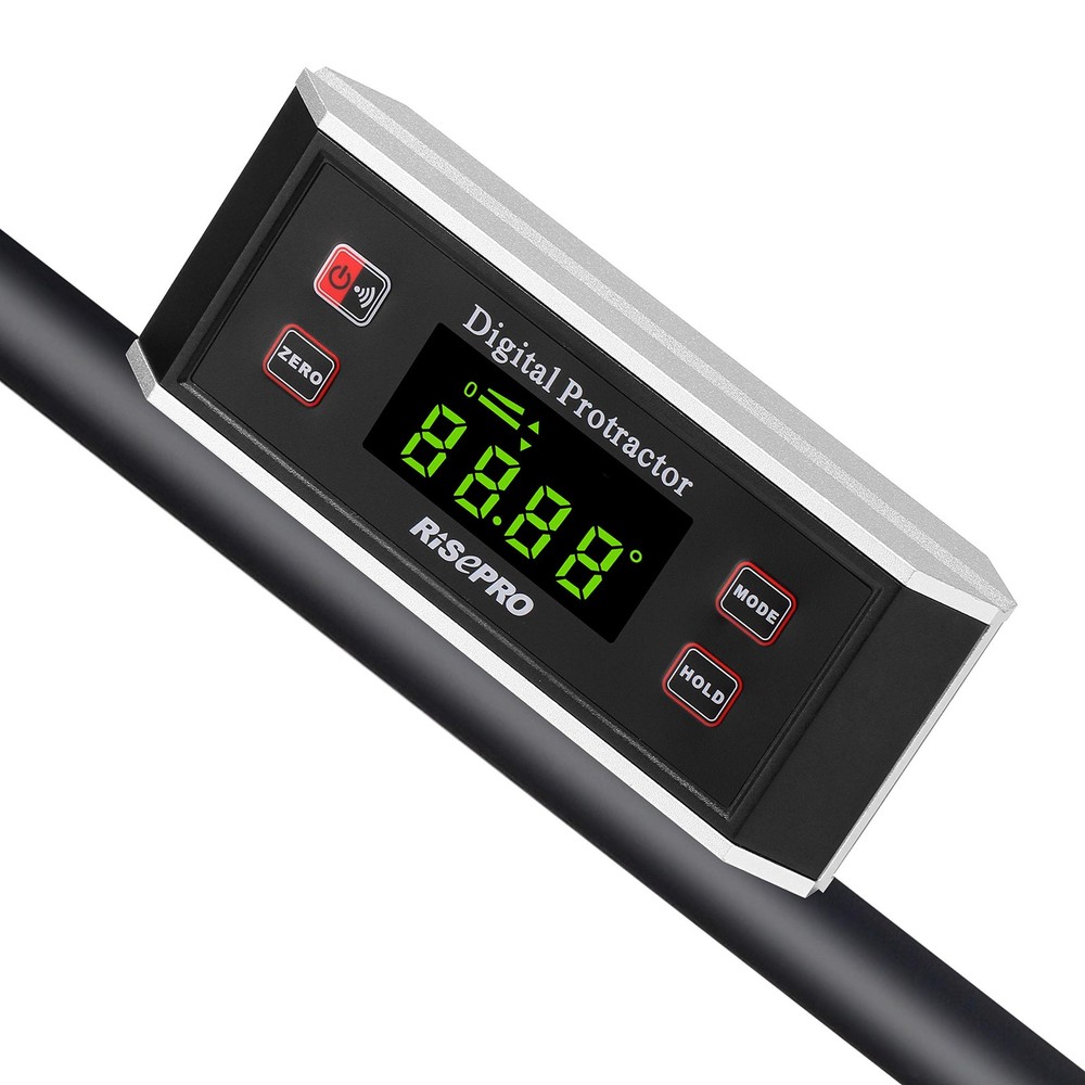Inclinometer, RISEPRO® Digital Protractor Angle Finder Level Black