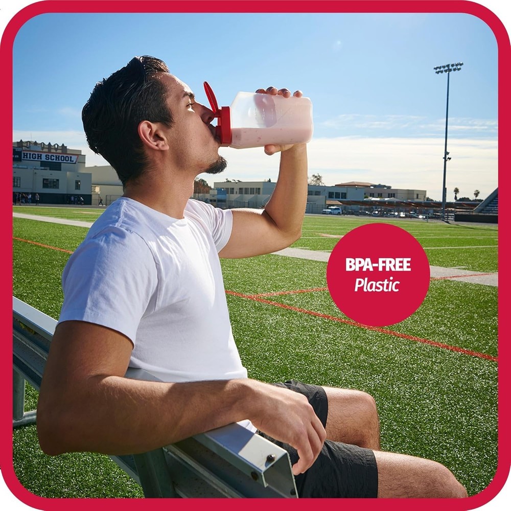 Durable 1 Quart BPA-Free Drink Container with Ergonomic Handle for Easy Pouring