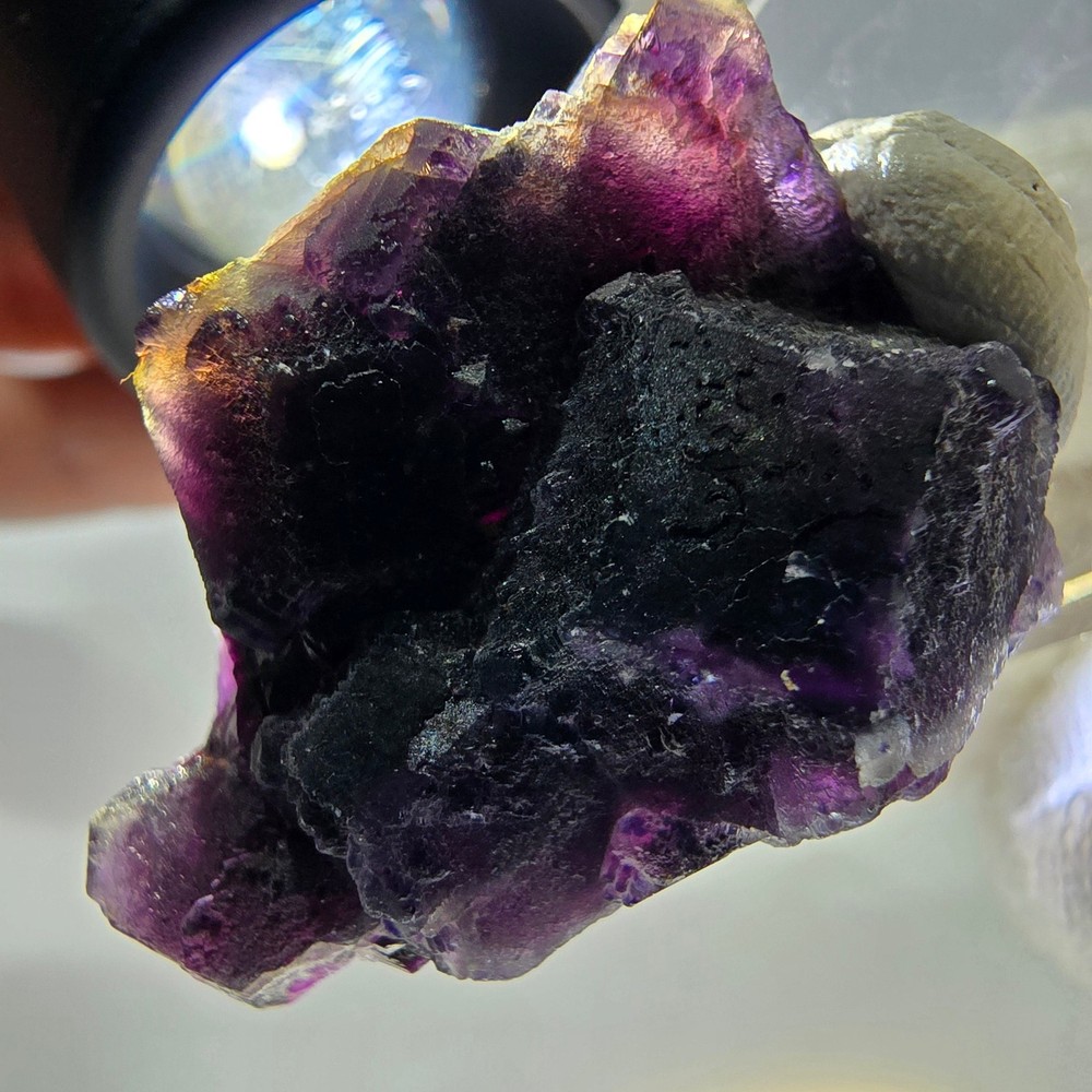 Phantom Fluorite Cube Specimen, purple Okorusu, Namibia 33*22*13mm