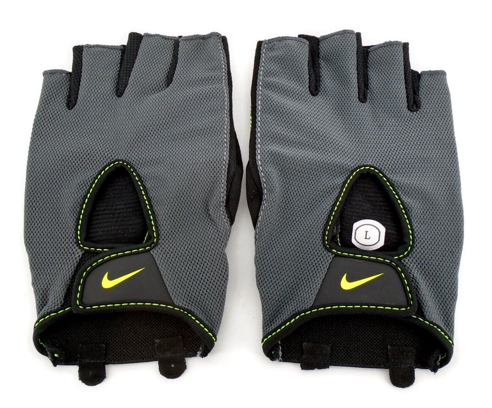 Nike Fundamental Training Gloves Men's Large Grey/Black/Volt