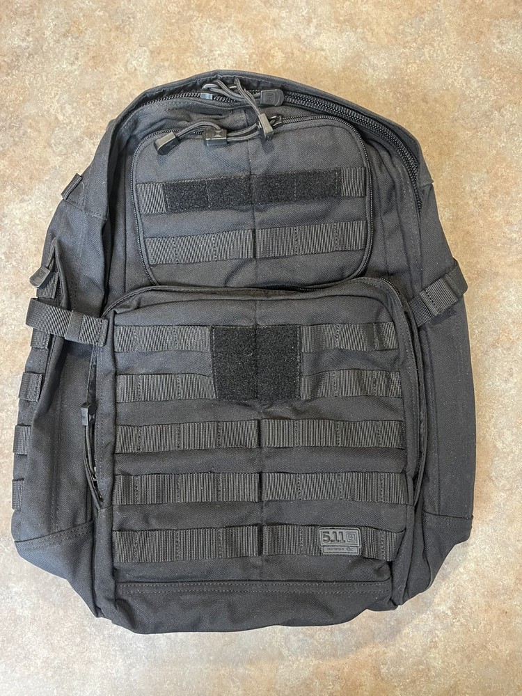 5.11 Rush 24 2.0 Tactical Backpack - 56563 black 511 multiple compartments