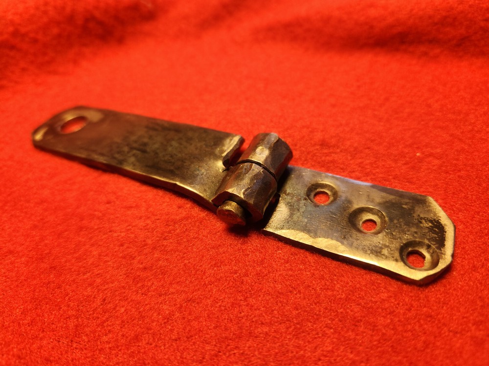 Small Iron Trunk Door Hasp Hand Forged