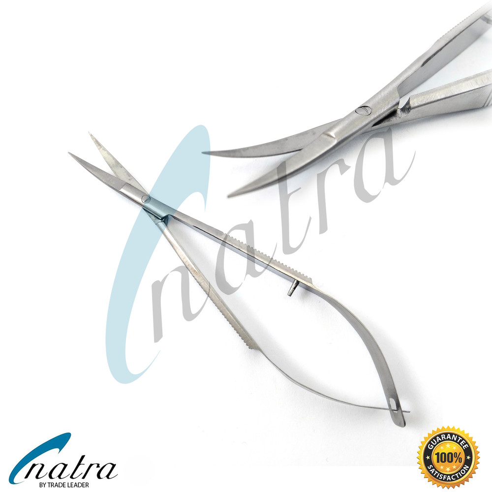 Micro Scissors 12 Cm Curved Stainless Steel