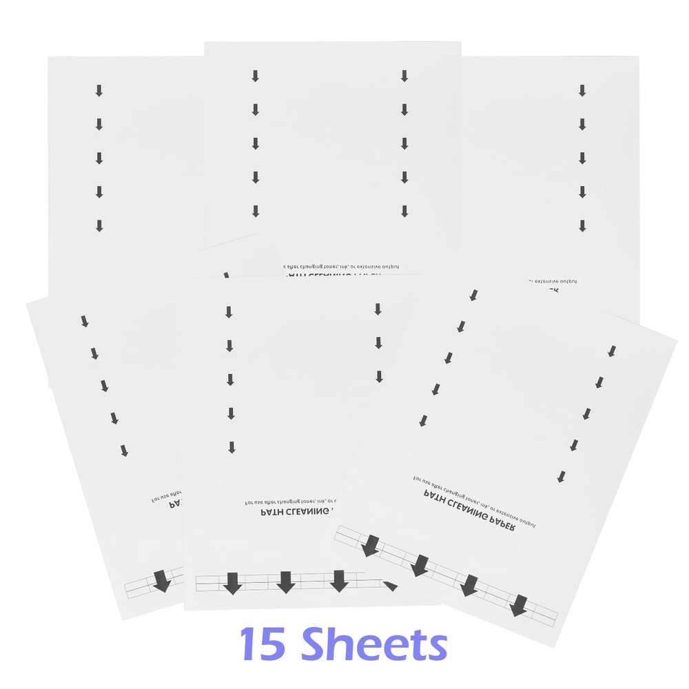 15 Printer Cleaning Sheets for Laser & Inkjet Copiers and Fax Rollers