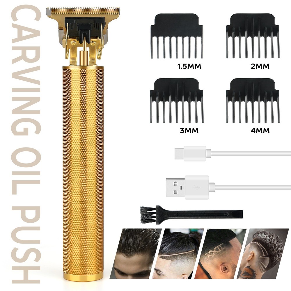 Barber Salon Cordless Clipper - Professional Titanium Blade Beard Trimmer