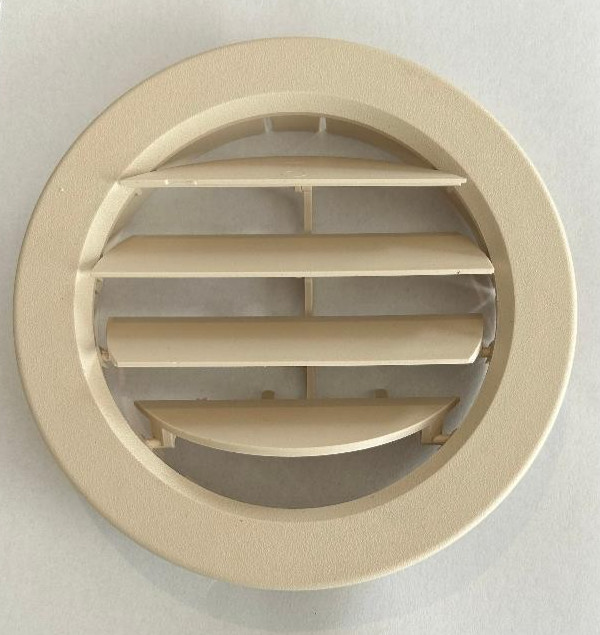 6 7/8" Light BEIGE Round Ceiling A/C Vent 7/8" Collar Cover Open Close Rotate RV