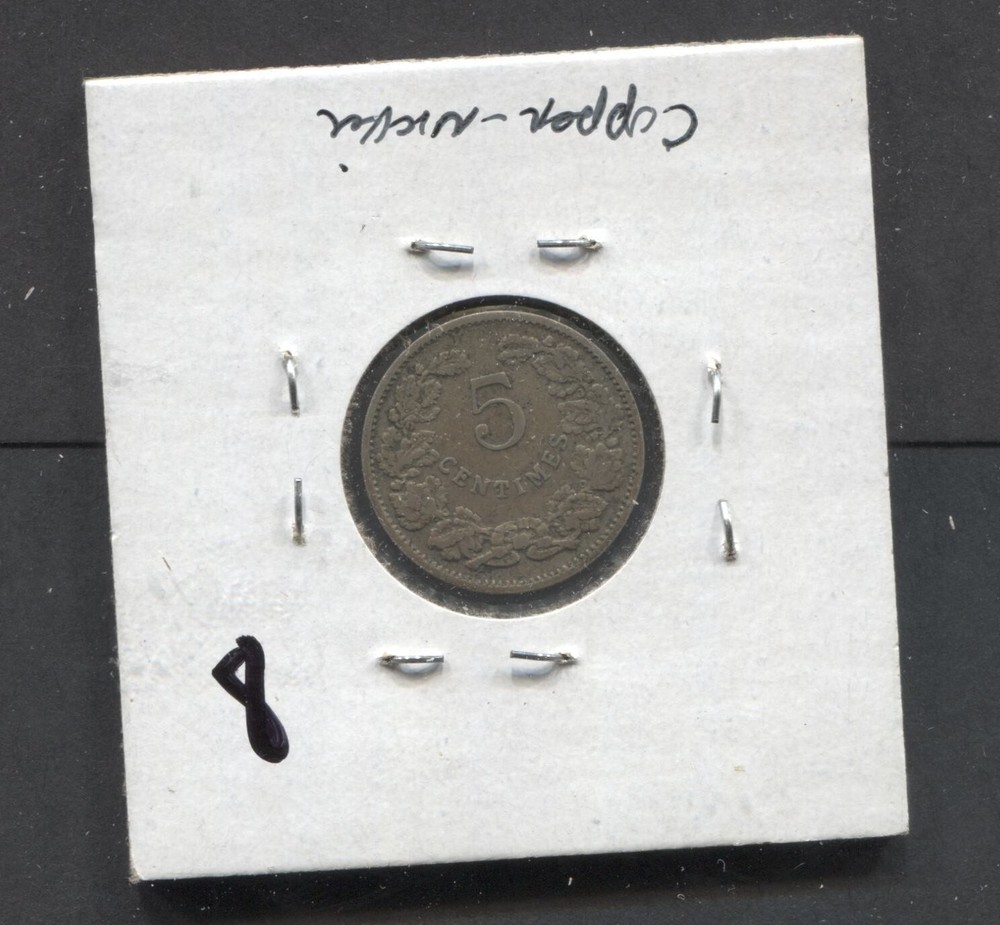 1908- Luxembourg- VF-5 Centimes-KM-26